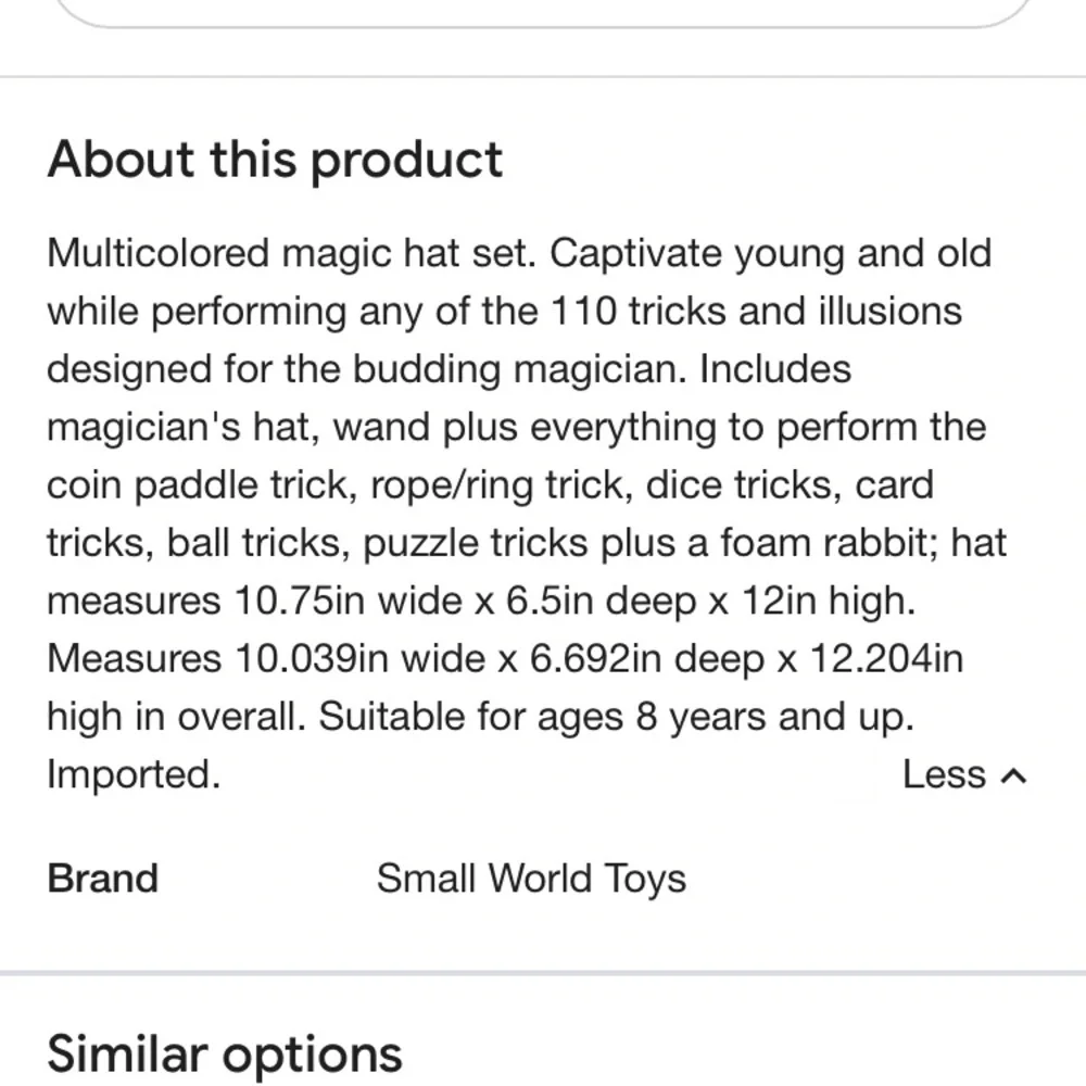 New: The Magic Show Magic Hat from Small World Creative